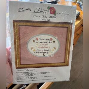 Sandi Phipps Precious Baby Picture Set Cross Stitch with Double Mats